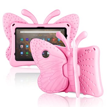 Foluu for All-New Amazon Fire HD 10 and Fire HD 10 Plus (11th Generation, 2021 Release), Fire HD 10 2021 Kids Case, Butterfly Non-Toxic EVA Shockproof Case with Kickstand for Fire HD 10 2021 (Pink) | The Storepaperoomates Retail Market - Fast Affordable Shopping
