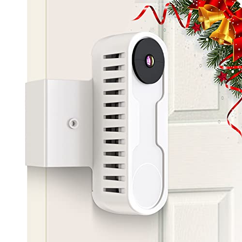 Wassers Anti-Theft Doorbell Mount Door Mount Holder Bracket for Google Nest Doorbell Battery – Nest Doorbell Accessories with 20 Degree Viewing Angle(White)