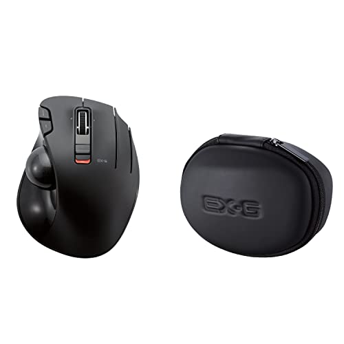 ELECOM 2.4GHz Wireless Thumb-Operated Trackball Mouse & EVA Travel Case (M-XT3DRBK & BMA-XT2BK)