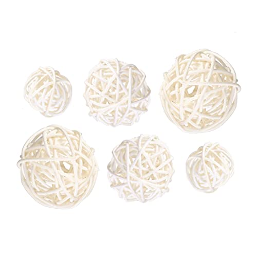 ifundom Wicker Rattan Balls, 15 PCS Decorative Balls Vase Fillers for Home Decor Centerpieces Bowl Orbs Craft Wedding Party Garden Christmas Tree Decoration House Ornaments