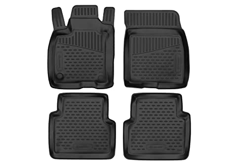 Fits 2020-2023 Ford Escape Floor Mats Front & 2nd Row Seat Liner Set (Black)