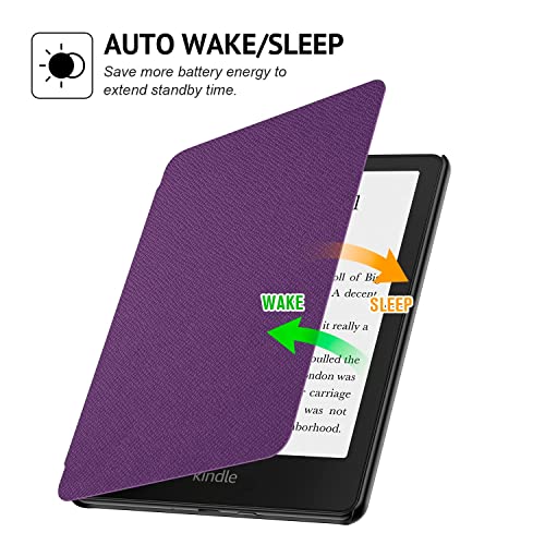 Ayotu All-New 6.8″ Kindle Paperwhite Case, Smart Water-Safe PU Leather Cover with Auto Sleep/Wake, Only Fit Amazon Kindle Paperwhite and Signature Edition (11th Generation – 2021 Release), Purple | The Storepaperoomates Retail Market - Fast Affordable Shopping