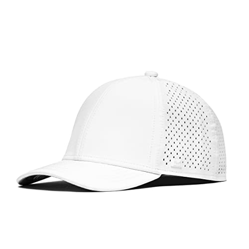 melin A-Game Hydro, Performance Snapback Hat, Water-Resistant Baseball Cap for Men & Women, White, XL