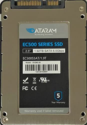 Dataram Enterprise Class 500 Series 2.5″ SATA SSD Drive 1.9TB with AES Encryption, 5 Year Warranty