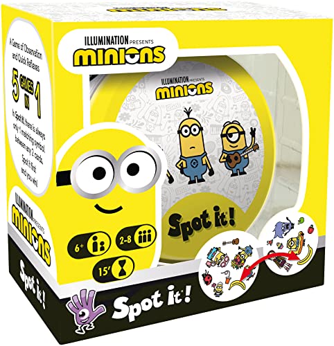 Zygomatic Spot It! Minions Card Game | Matching Game | Fun Kids Game for Family Game Night | Travel Game for Kids | Great Gift for Kids | Ages 6+ | 2-8 Players | Avg. Playtime 15 Mins | Made