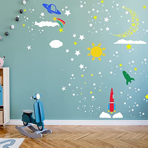 12 Pieces Moon Star Cloud Stencils for Painting Reusable Drawing Painting Stencils Sun Clouds Template for Home Decoration on Wood Wall Crafts Projects | The Storepaperoomates Retail Market - Fast Affordable Shopping