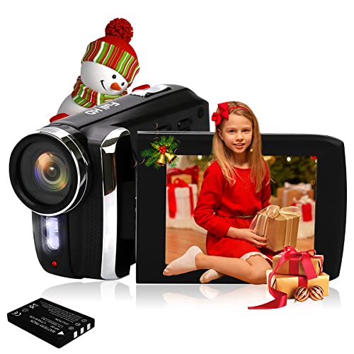 Video Camera Camcorder for Kids Vlogging Camera for YouTube TikTok Full HD 1080P 30FPS 24MP Digital Camera Recorder Camcorders for Kids Teens Beginners -Holiday Birthday Gift