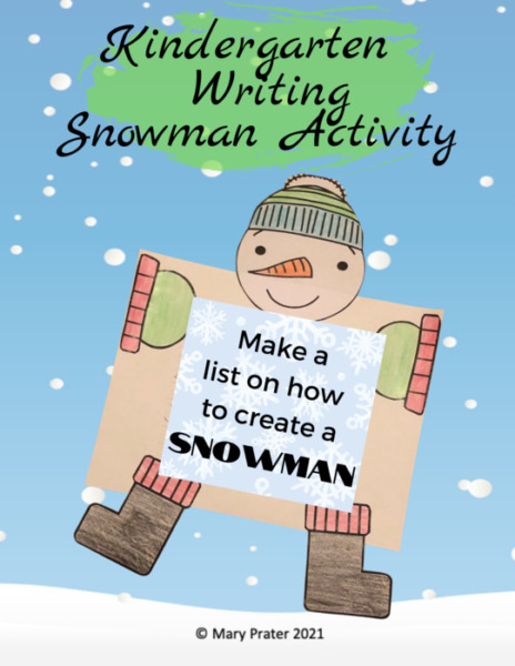 Christmas Writing Activity for Snowman