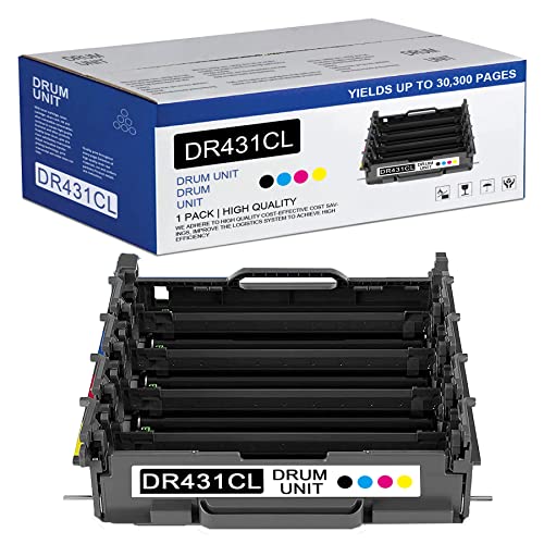 WAZ 1-Pack Color High Yield DR-431CL Compatible DR431CL Drum Unit (Toner Not Include) Replacement for Brother HL-L8260CDW L8360CDW L8360CDWT L9310CDW L9310CDWT Printer Drum Unit
