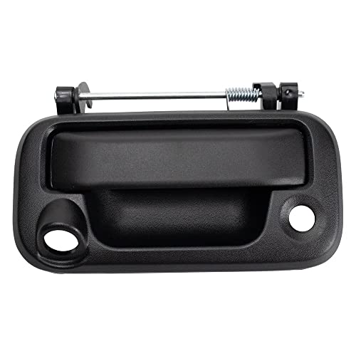 TRQ Rear Metal Tailgate Handle Textured Black for Ford F150 F250 with Reverse Camera