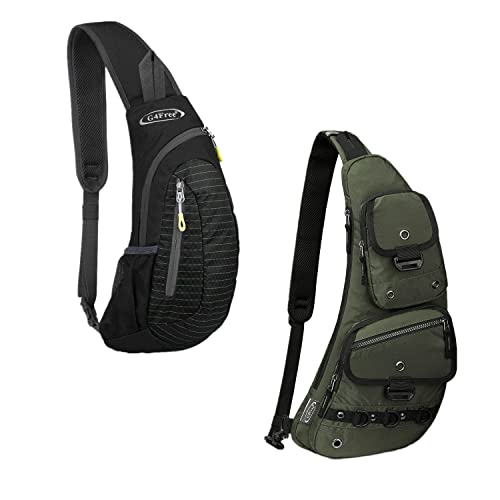 G4Free Small Sling Backpack Men Women + Chest Shoulder Backpack Crossbody Daypack for Travel Hiking