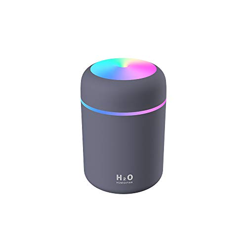 Colorful Cool Mini Humidifier, Essential Oil Diffuser, Aroma Essential USB Personal Desktop Humidifier for Car, Office Room, Bedroom etc,2 Adjustable Mist Modes (Navy Blue)