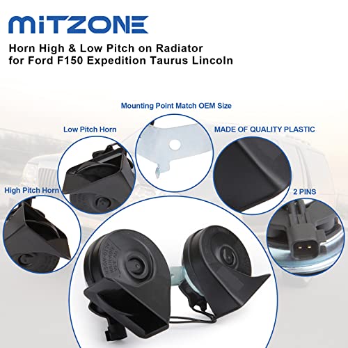 MITZONE Horn Assembly With Bracket Compatible with 2000-2007 Ford Taurus F-150 Expedition Mercury Sable Lincoln Navigator Blackwood Repalce # 2L3Z-13832-AA | The Storepaperoomates Retail Market - Fast Affordable Shopping