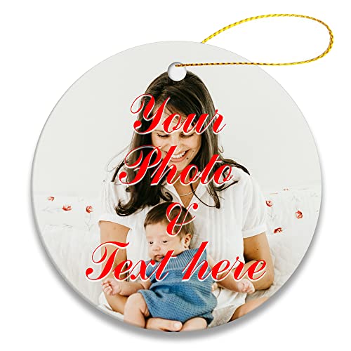 Christmas Ornament – Personalized Custom Photo Text Xtmas Ornament Customized Ornament Decoration Gift for Christmas Tree – Birthday Holiday | The Storepaperoomates Retail Market - Fast Affordable Shopping