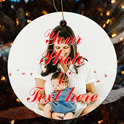 Christmas Ornament – Personalized Custom Photo Text Xtmas Ornament Customized Ornament Decoration Gift for Christmas Tree – Birthday Holiday | The Storepaperoomates Retail Market - Fast Affordable Shopping