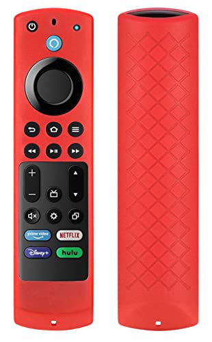 Cover for FireTV 4-Series/Omni Series/Toshiba/Insignia NS-RCFNA-21 CT-RC1US-21 CT95018 FireTV Edition Remote Control for AlexaVoice Remote Silicone Protective Case Cover Skin Sleeve – Red