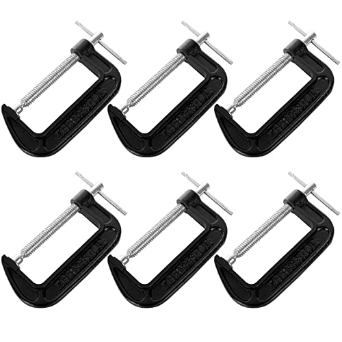 6-PACK C-Clamps 4 Inch Heavy Duty Steel C Clamp – Industrial Strength C Clamp Set for Woodworking, Welding, Building, and More