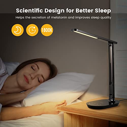 LASTAR Set of 2 LED Desk Lamp, Dimmable Eye-Protecting Table Lamps with Night Light, USB Charging Port, 4 Color Temperature Modes, 5 Brightness Levels, 1H Timer, Touch Control for Home Office Bedroom | The Storepaperoomates Retail Market - Fast Affordable Shopping
