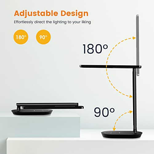 LASTAR Set of 2 LED Desk Lamp, Dimmable Eye-Protecting Table Lamps with Night Light, USB Charging Port, 4 Color Temperature Modes, 5 Brightness Levels, 1H Timer, Touch Control for Home Office Bedroom | The Storepaperoomates Retail Market - Fast Affordable Shopping