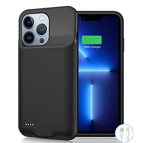 Battery Case for iPhone 13 Pro Max, 8500mAh Slim Portable Rechargeable Battery Pack Charging Case Compatible with iPhone 13 Pro Max (6.7 inch) Extended Battery Charger Case (Black)