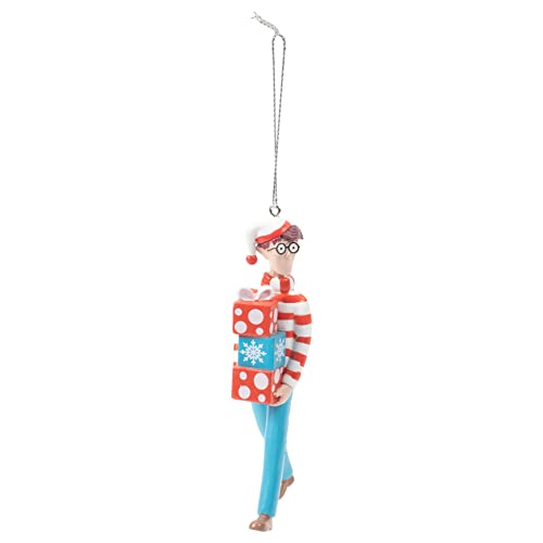 Kurt S. Adler Where’s Waldo Red and White 3.5 Inch Acrylic Holiday Hanging Christmas Ornament