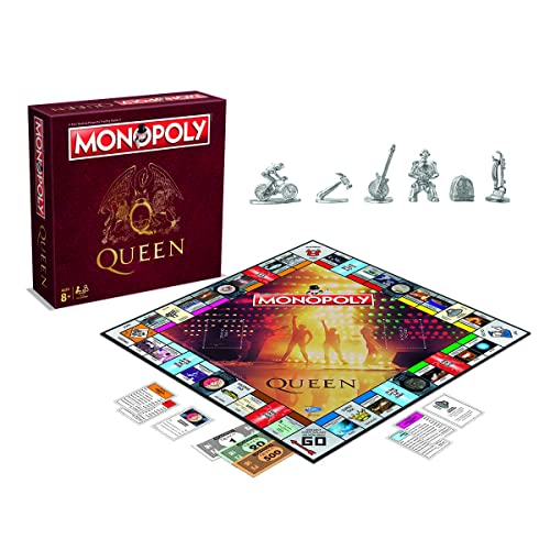 The Op Games Monopoly Queen | Collectible Monopoly Game Featuring British Rock and Roll Band | Custom Game Board Featuring Familiar Artwork, Arenas, and More
