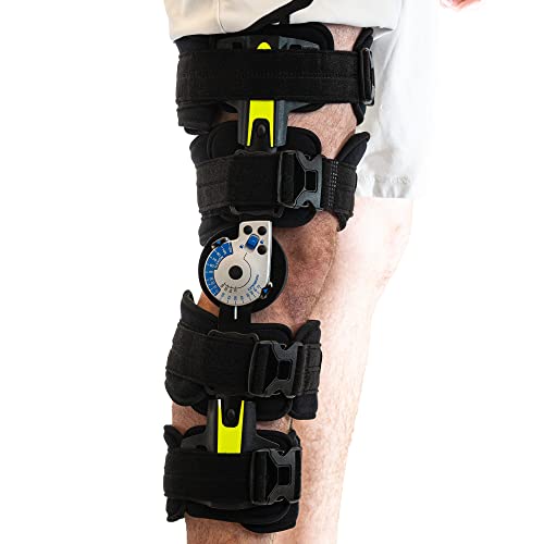 ErgoBrace G1 KPA Post Op Knee Brace, Hinged Immobilizer for ACL, MCL and PCL Injury – Orthosis Stabilizer for Women and Men – Adjustable Recovery Support for Orthopedic Rehab, Post Op, Meniscus Tear- Universal For Right or Left