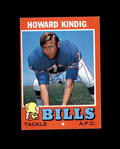 Howard Kindig Hand Signed 1971 Topps Buffalo Bills Autograph
