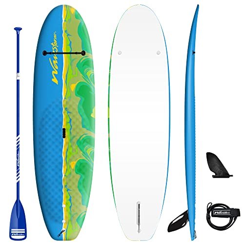 WAVESTORM 8ft Junior Stand Up Paddleboard | Sized for Youth, Blue Yellow Green