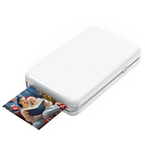 Instant Photo Printer 2×3” Portable for Travel, Wireless Photo Printer with Bluetooth Connection, 4 Pass, Inkless