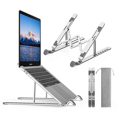 ORICO Laptop Desk Stand Adjustable Height Ergonomic Laptop Stand for Desk, Aluminum Laptop Cooling Stand, MacBook Pro Laptop Stand Compatible with iPad, Lenovo,HP, Dell, More PC Notebook