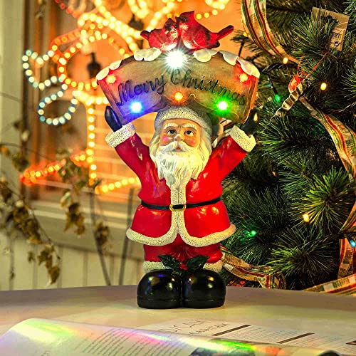 Yescom Christmas Tabletop Decoration Santa Claus with Light Sign Christmas Theme Party Wedding Home Bar Tabletop Scenes Decoration