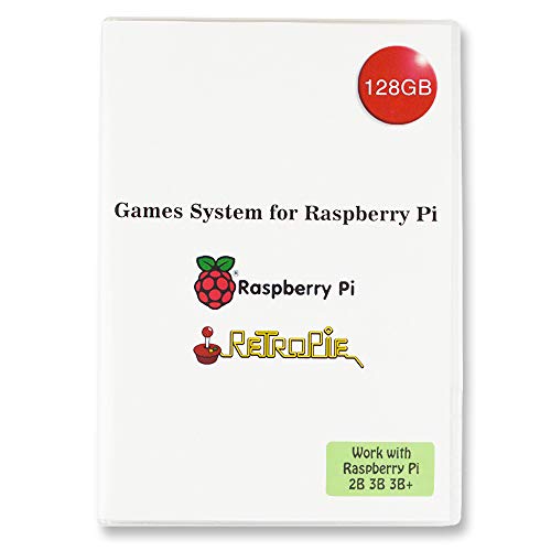 BeiErMei Raspberry Pi Game System Retropie RetroArch EmulationStation Preloaded 128GB Games Plus Data, Work with Raspberry Pi 2B 3B 3B+, KODI+LXDE, Video Previews