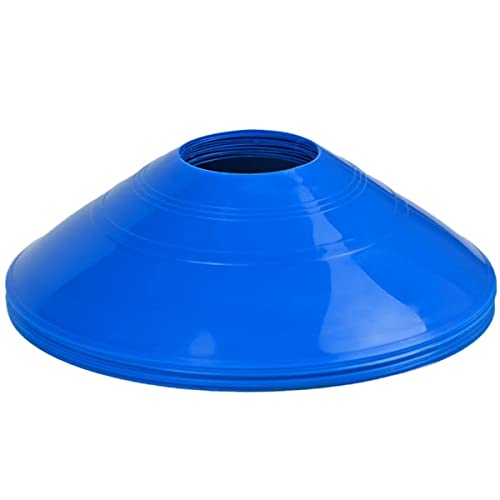 Blue Playing Field Cones Sport Disc Cones Sets (Blue, 10 Pack) Training Football Sports Field Cone Markers for Agility Training, Basketball, Skate Drills and Outdoor Activity, 19.5*5cm