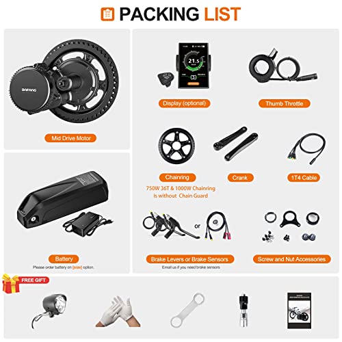 BAFANG BBS02B Mid Drive Kit : 48V 750W BBS02 Mid Motor with 500C Display 36T Chainring, Electirc Bike Conversion Kit for BB 68 73 mm, 8fun Ebike Central Mounted Engine (No Battery) | The Storepaperoomates Retail Market - Fast Affordable Shopping