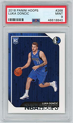 Luka Doncic 2018 Panini Hoops Basketball Rookie Card RC #268 Graded PSA 9 MINT