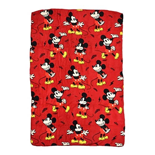 UPD Mickey Mouse Fleece Throw Blanket Mickey Cartoon Character Fleece Throw Blanket for Girls & Boys, Soft & Cozy Plush Lightweight Fabric, Bedroom Decor Kids Throw Blanket – Size 45”x 60”