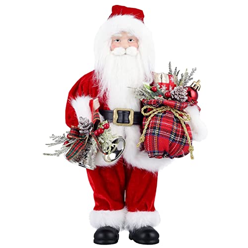 Uten 12″ Santa Claus Decorations, Christmas Standing Figurine Ornaments with Gifts Bag and Bell for New Year Christmas Decoration Navidad Natal Gifts. | The Storepaperoomates Retail Market - Fast Affordable Shopping