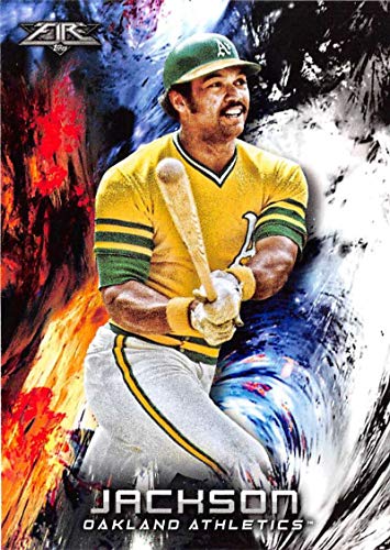 2018 Topps Fire Baseball #183 Reggie Jackson Oakland Athletics Official MLB Baseball Trading Card in Raw (NM or Better) Condition