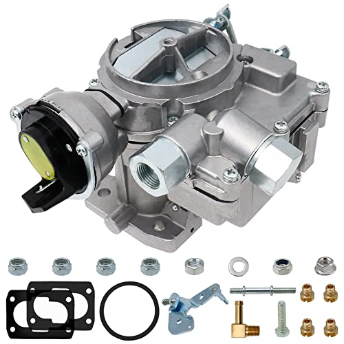 NENKUTEN Marine Carburetor 2 Barrel Carb for Mercruiser 3.0L 2.5L 4 CYL Engines with Electric Choke Jets Long Linkage and Gaskets nut Replace 3310-864940A01, 3310864940A01, 8M0045397