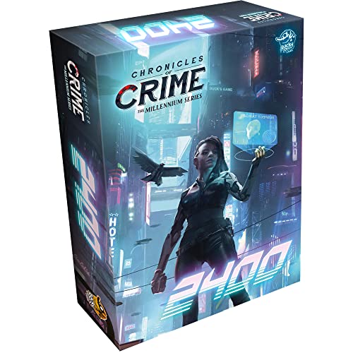Chronicles of Crime The Millennium Series – 2400 Board Game | Cooperative Murder Mystery Game for Kids and Adults | Ages 12+ | 1-4 Players | Avg. Playtime 60-90 Mins | Made by Lucky Duck Games
