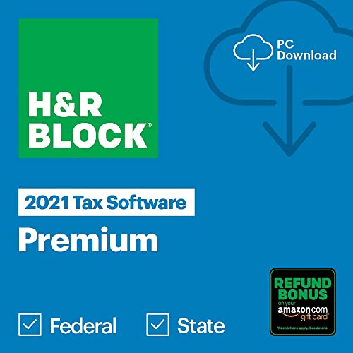 H&R Block Tax Software Premium 2021 Windows [PC Download] [Old Version]