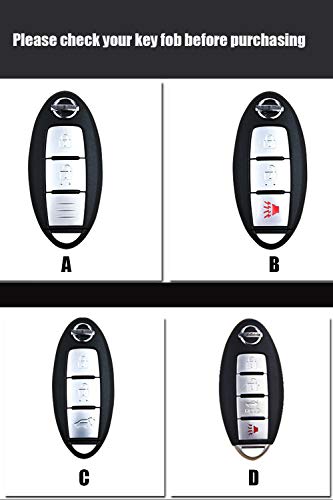 ontto 3-Button Car Key Fob Cover Smart Remote Protection Compatible with Nissan Red | The Storepaperoomates Retail Market - Fast Affordable Shopping