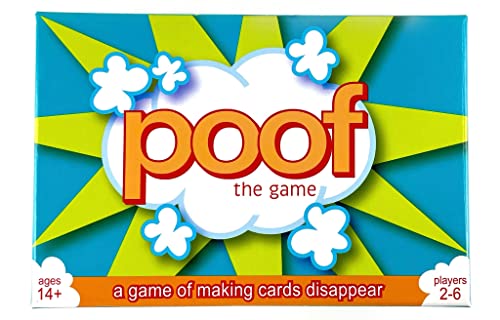 Bidson Games Poof The Game Quick to Learn and Easy to Play | Card Game | for Kids, Teens, & Adults | 2-6 Players