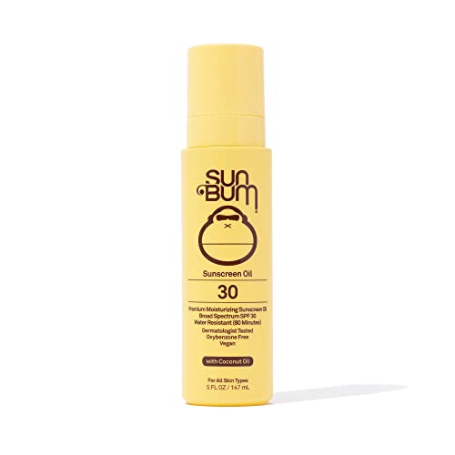 Sun Bum Original SPF 30 Sunscreen Oil | Vegan and Reef Friendly (Octinoxate & Oxybenzone Free) Broad Spectrum Moisturizing UVA/UVB Glowing Sunscreen Lotion with Vitamin E | 5 oz