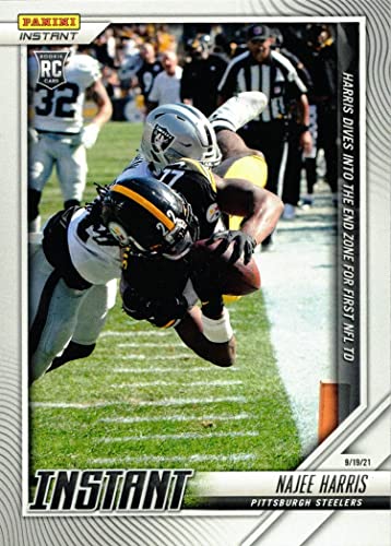 2021 Panini Instant Football #22 Najee Harris Rookie Card Steelers – Scores 1st Career Touchdown – Only 410 made!