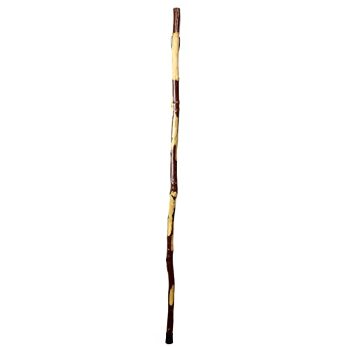 Wilcor Natural Hardwood Hiking Stick – 54In Leather Lanyard