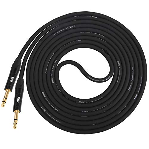 LyxPro ¼” TRS to ¼” TRS Balanced Audio Cable 75 feet Male to Male, Crystal Clear, Noiseless, Heavy Duty and Flexible Patch Cable
