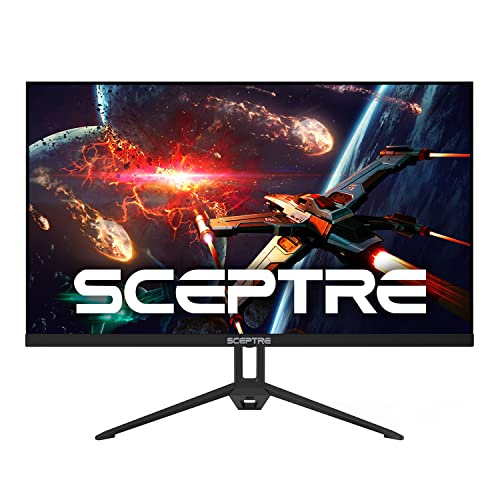 Sceptre 24-inch Gaming Monitor 1080p up to 165Hz DisplayPort HDMI AMD FreeSync 2ms, Machine Black 2022 (E248B-FWS168)