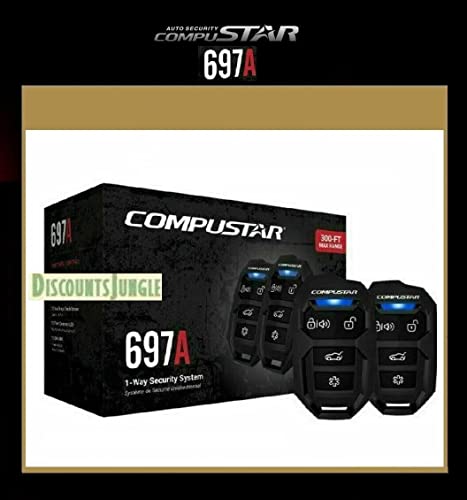 Compustar CS697-A 1 Way Car Alarm Security System Keyless Entry Viper Avital (no Siren) CS697A 300 ft Range